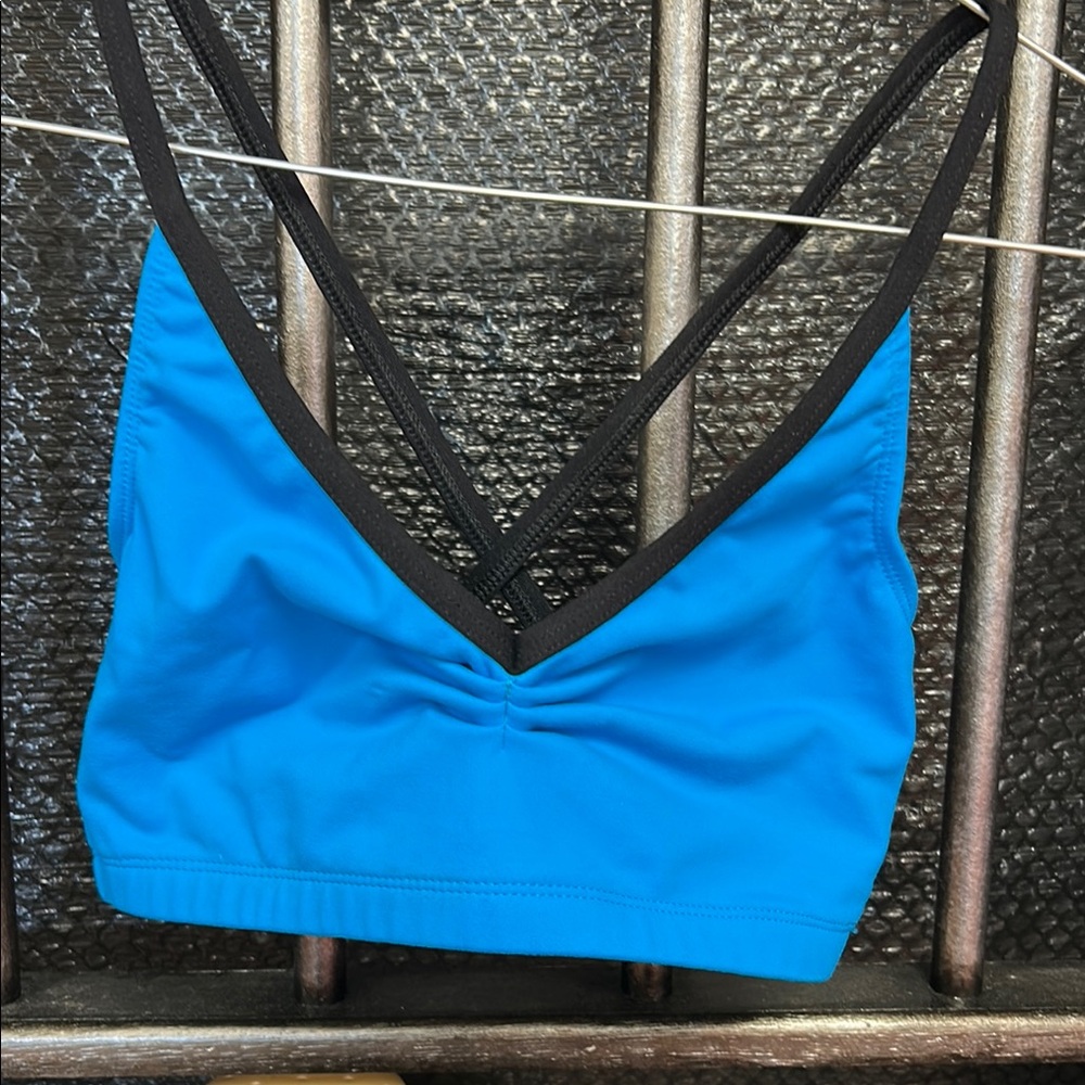 Blue V-Neck Strappy Bralette - Women Intimates & Sleepwear